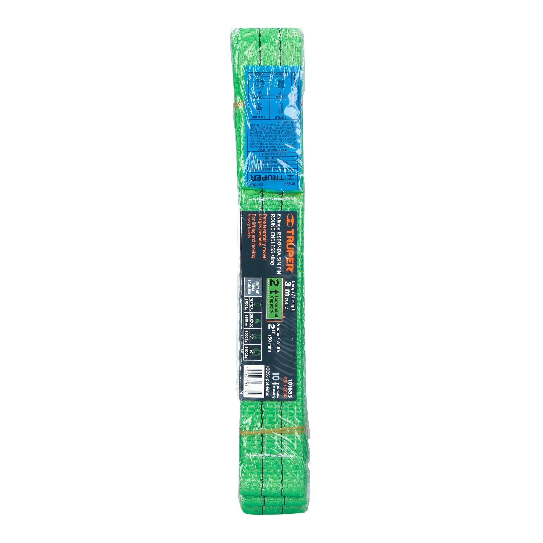 Eslinga de poliéster redonda sin fin, 6 T x 4 m, Truper