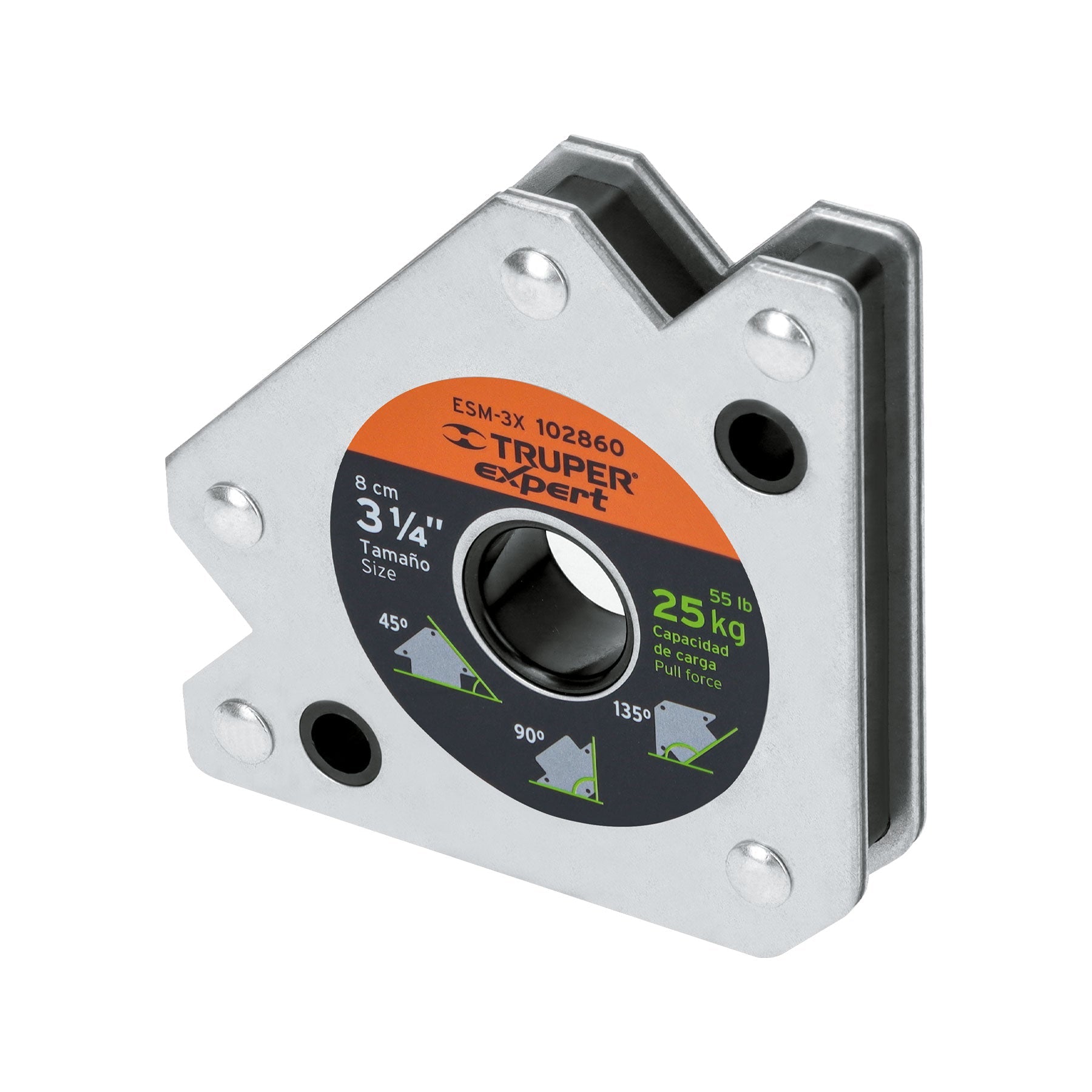 Escuadra magnetica p/soldar, 3-1/4', capacidad 25 kg, EXPERT