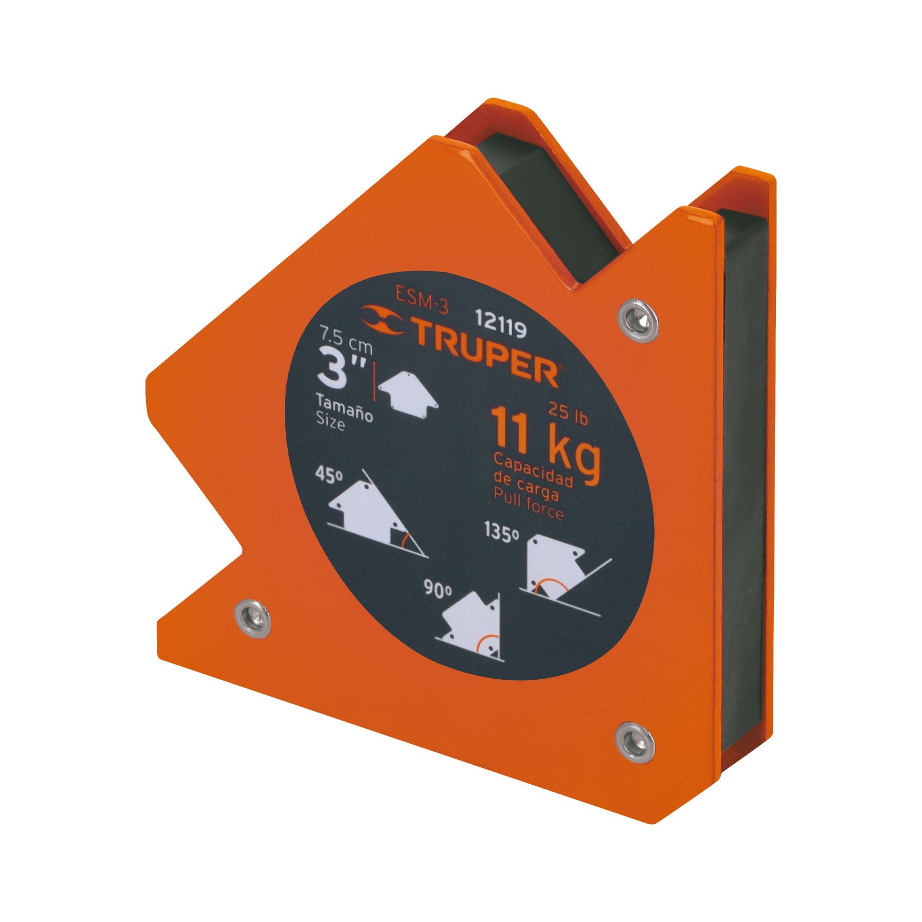 Escuadra magnetica p/soldar, 3', capacidad 11 kg, TRUPER