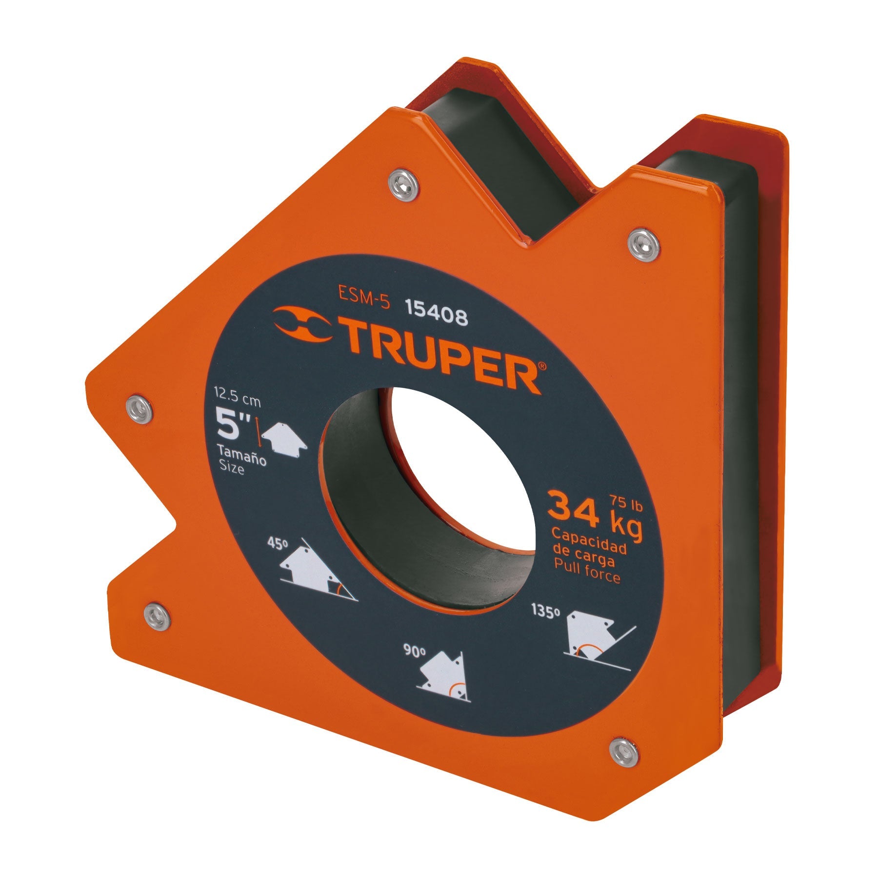 Escuadra magnetica p/soldar, 5', capacidad 34 kg, TRUPER