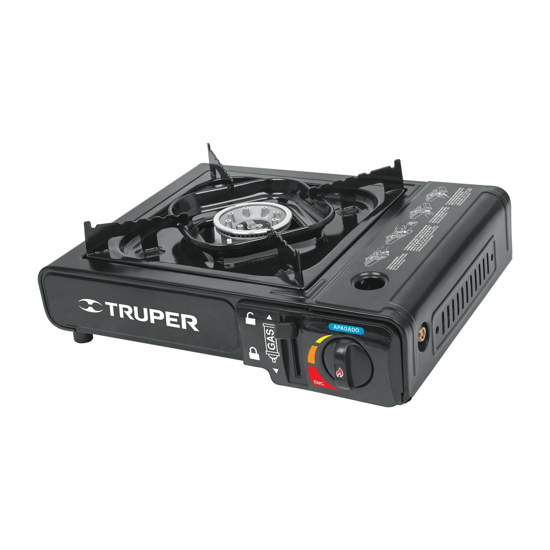 Estufilla portatil para gas, encendido electronico, Truper