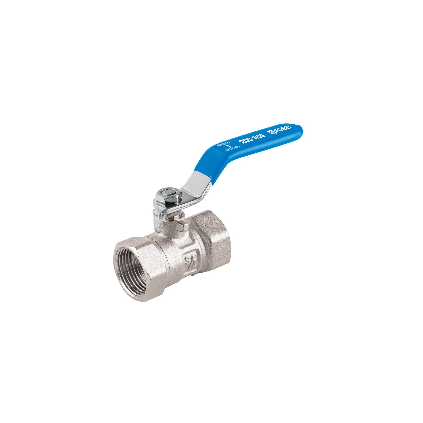 Valvula de esfera de laton, roscable 3/4', Foset