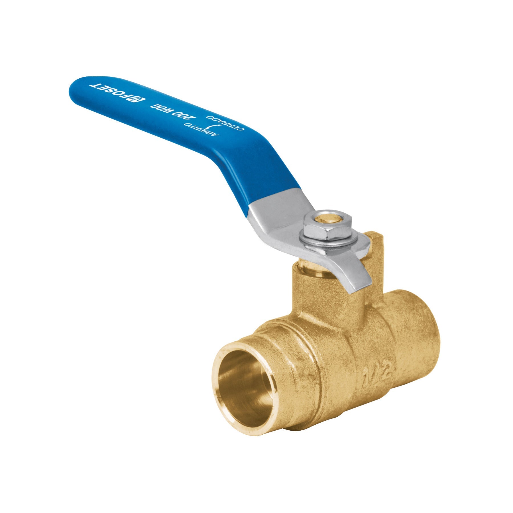 Valvula de esfera de laton, soldable 1/2', Foset