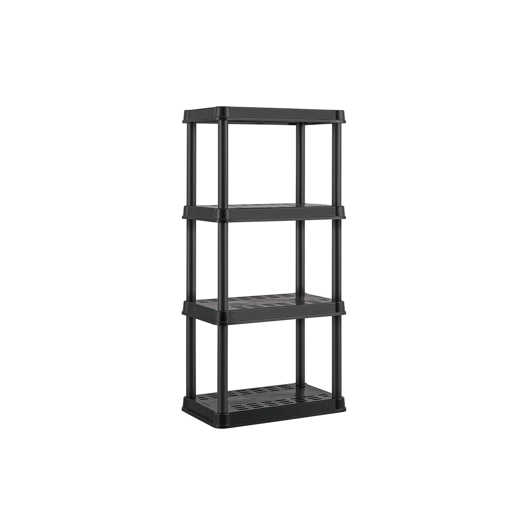 Estante plastico 4 repisas cap. 45 Kg, 125x38x61, PRETUL