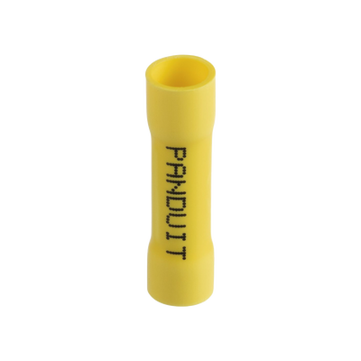 PANDUIT - Conector de Empalme a Tope, Para Cables de 12 a 10 AWG, De Vinilo Aislado, Color Amarillo, Paquete de 25 Piezas