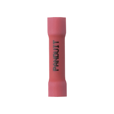 PANDUIT - Conector de Empalme a Tope, Para Cables de 22 a 18 AWG, De Vinilo Aislado, Color Rojo, Paquete de 50 Piezas