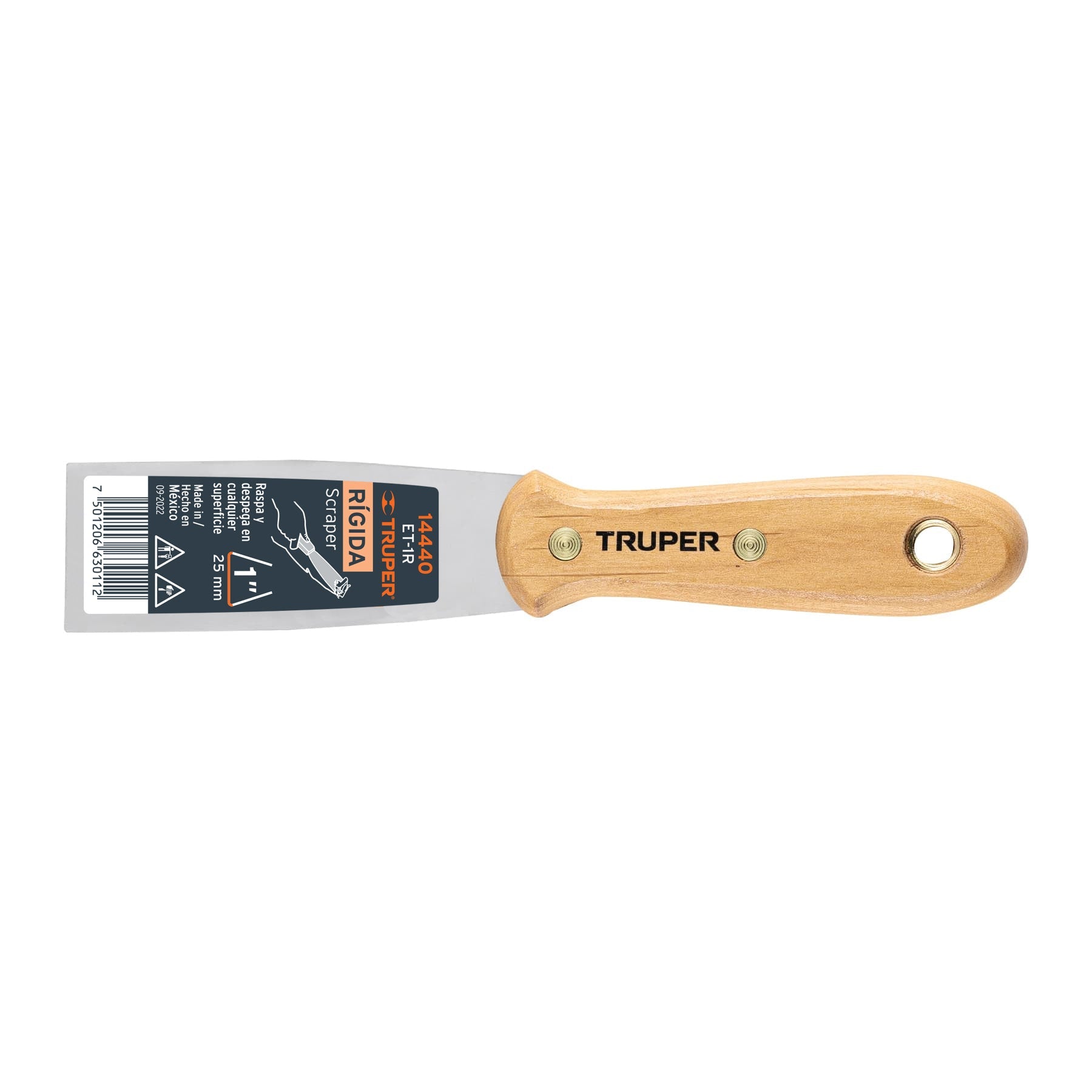 Espatula rigida 1' con mango de madera, Truper