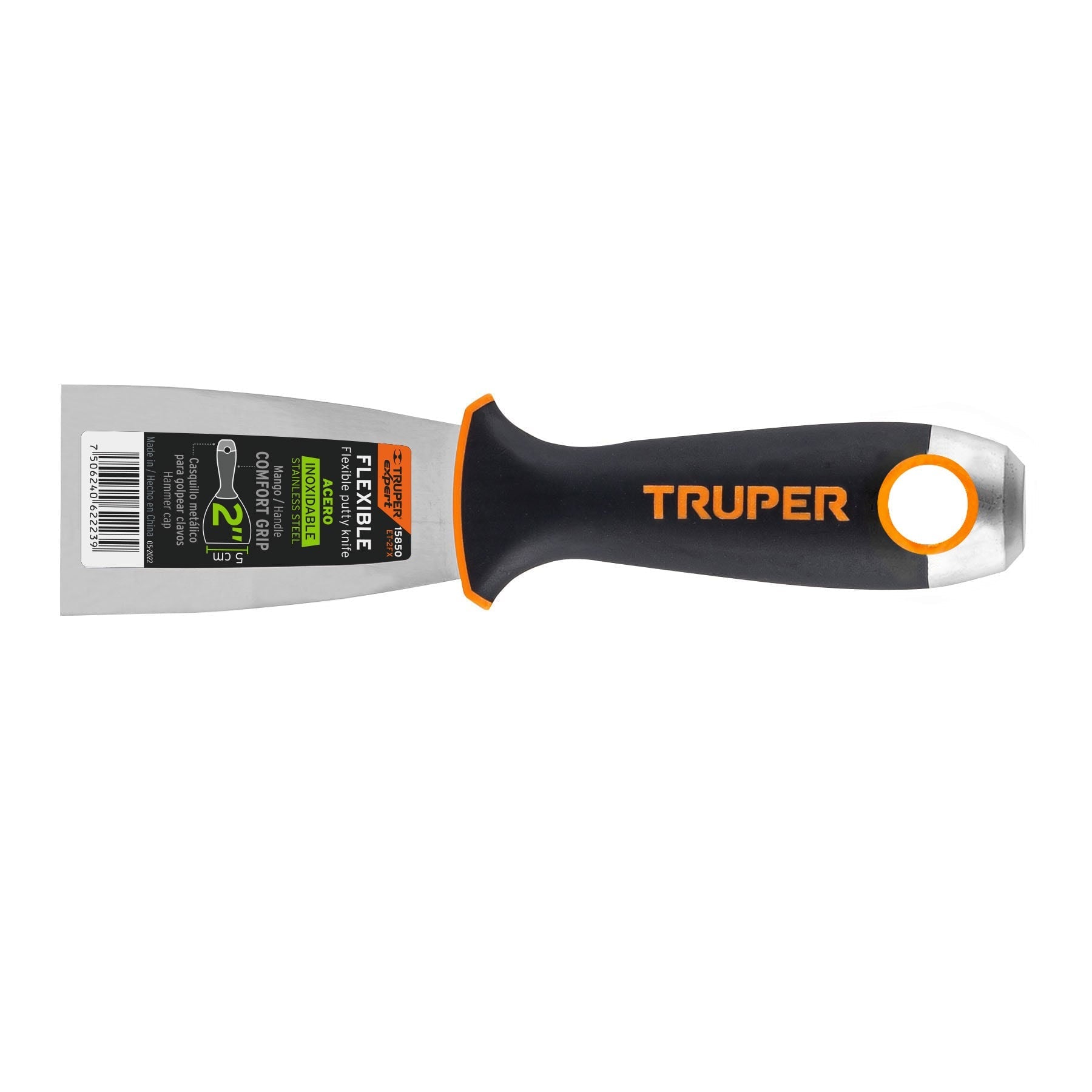 Espatula flexible 2' acero inox. mango Comfort Grip, Expert