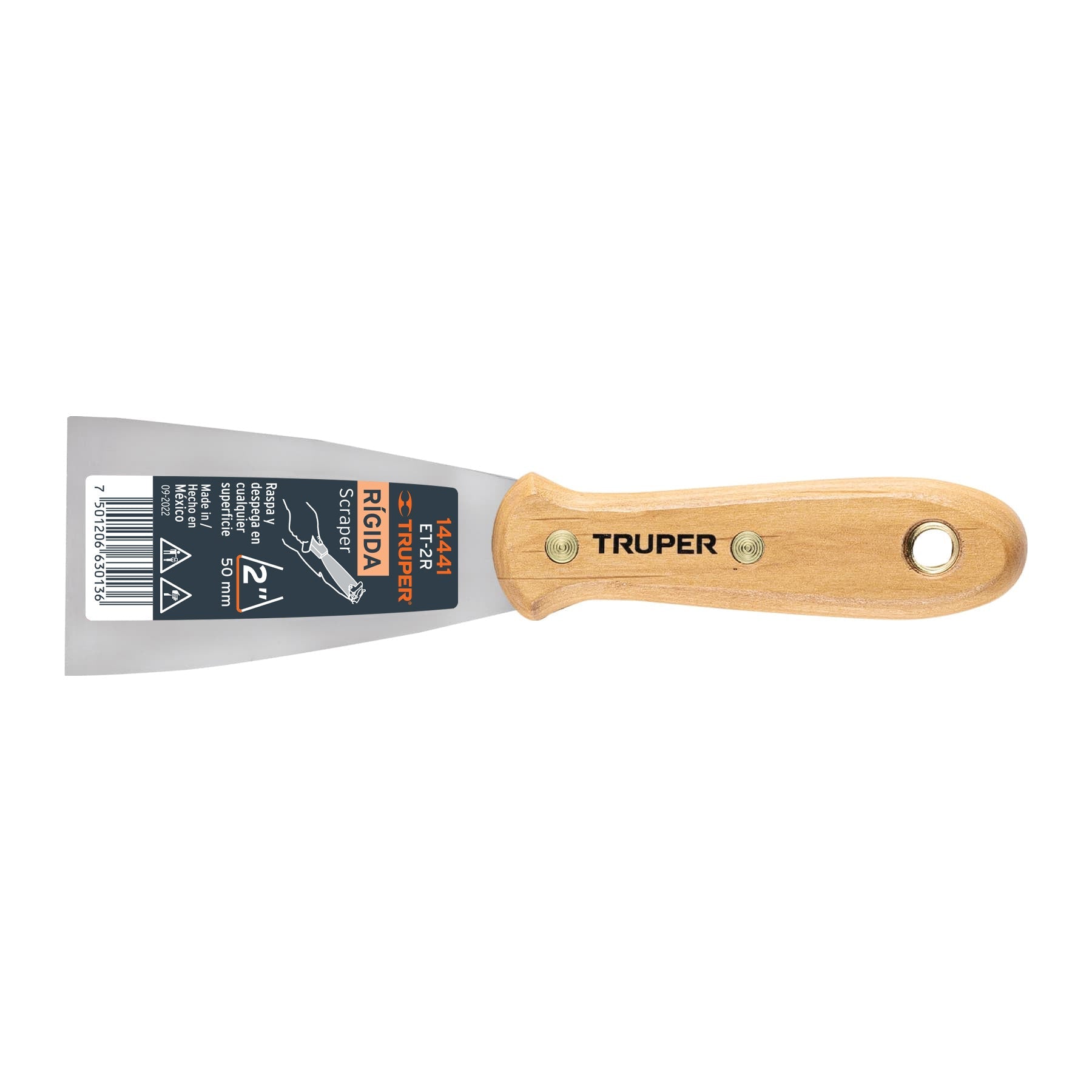 Espatula rigida 2' con mango de madera, Truper