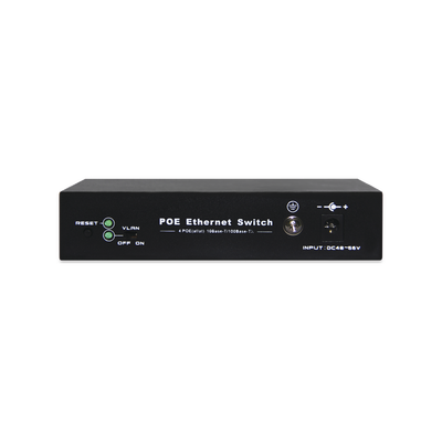 EPCOM TITANIUM - Switch PoE / 100 Metros PoE / 4 puertos 802.3af /at ( 60 W ) 10/100 Mbps + 1 puerto uplink