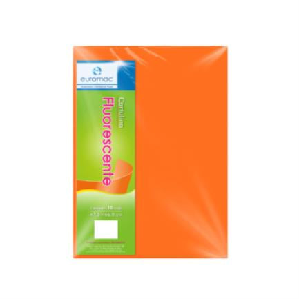 EUROMAC - Cartulina Euromac Eurofluorescente 47.5x66cm Color Naranja Paquete C/100H
