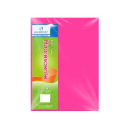 EUROMAC - Cartulina Euromac Eurofluorescente 47.5x66cm Color Rosa Paquete C/100H