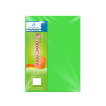 EUROMAC - Cartulina Euromac Eurofluorescente 47.5x66cm Color Verde Paquete C/100H