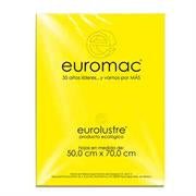 EUROMAC - Papel Lustre Euromac 50x70" Amarillo Canario 25 Hojas