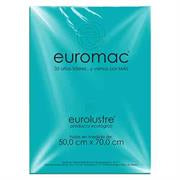 EUROMAC - Papel Lustre Euromac 50x70" Azul Aquamarino 24 Hojas