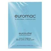 EUROMAC - Papel Lustre Euromac 50x70" Azul Pastel 24 Hojas