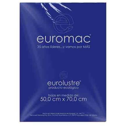 EUROMAC - Papel Lustre Euromac 50x70" Azul Rey 25 Hojas