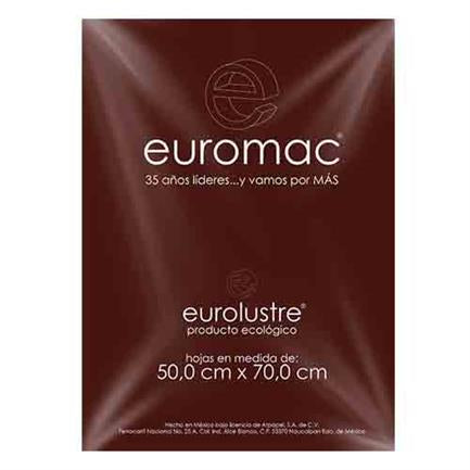EUROMAC - Papel Lustre Euromac 50x70" Cafe 24 Hojas