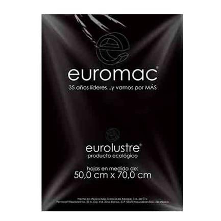 EUROMAC - Papel Lustre Euromac 50x70" Negro 25 Hojas