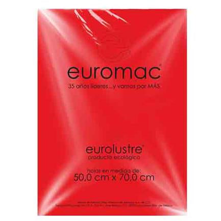 EUROMAC - Papel Lustre Euromac 50x70" Rojo 24 Hojas