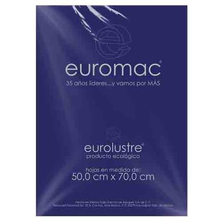 EUROMAC - Papel Lustre Euromac 50x70" Azul Marino 25 Hojas