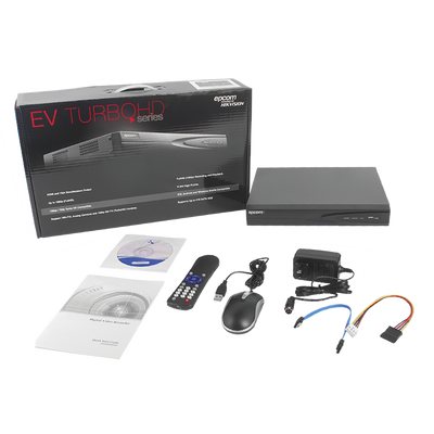 EPCOM - DVR 2 Megapixel / 4 Canales TURBOHD + 1 Canal IP / 1 Bahía de Disco Duro / H.264+ / 1 Canal de Audio / Vídeoanálisis