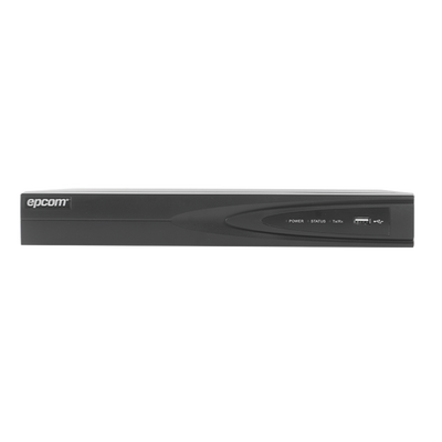 EPCOM - DVR 2 Megapixel / 4 Canales TURBOHD + 1 Canal IP / 1 Bahía de Disco Duro / H.264+ / 1 Canal de Audio / Vídeoanálisis