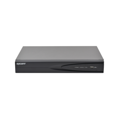 EPCOM - DVR 8 Canales TurboHD + 2 Canales IP/ 2 Megapixel/ 1 Bahía de Disco Duro / H.264+ / 1 Canal de Audio / Videoanálisis