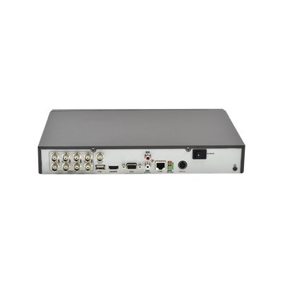 EPCOM - DVR 8 Canales TurboHD + 2 Canales IP/ 2 Megapixel/ 1 Bahía de Disco Duro / H.264+ / 1 Canal de Audio / Videoanálisis