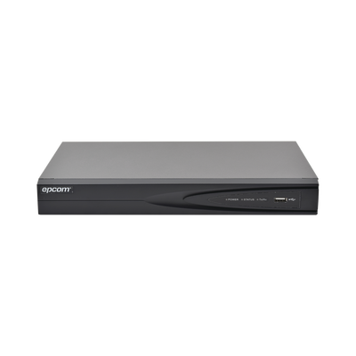 EPCOM - DVR 2 Megapixel / 16 Canales TURBOHD + 2 Canales IP / 2 Bahías de Disco Duro / 1 canal de Audio / H.264+