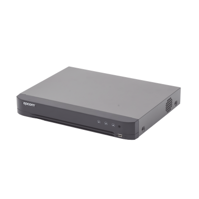 EPCOM PROFESSIONAL - DVR 8 Canales TurboHD + 4 Canales IP / 5 Megapixel Lite / Acusense / Audio por Coaxitron / 1 Bahía de Disco Duro / Audio por Coaxitron / Evita Falsas Alarmas / Salida de Video en Full HD