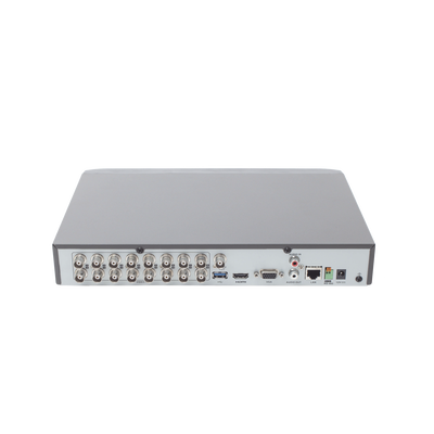 EPCOM - DVR 4 Megapixel / 16 Canales TURBOHD + 8 Canales IP / 1 Bahía de Disco Duro / Audio por Coaxitron / Evita Falsas Alarmas / Salida de Video en Full HD