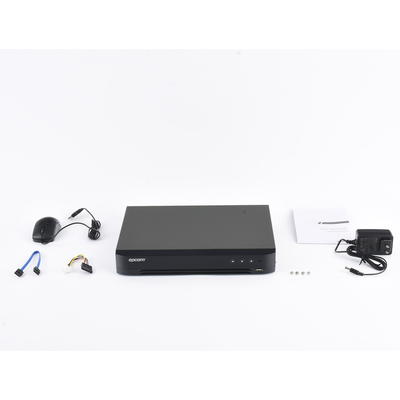 EPCOM PROFESSIONAL - DVR 16 Canales TurboHD + 8 Canales IP / 5 Megapixel Lite - 3K Lite / Acusense (Evita Falsas Alarmas) / Audio por Coaxitron / 1 Bahía de Disco Duro / H.265+ / Salida de Video en Full HD