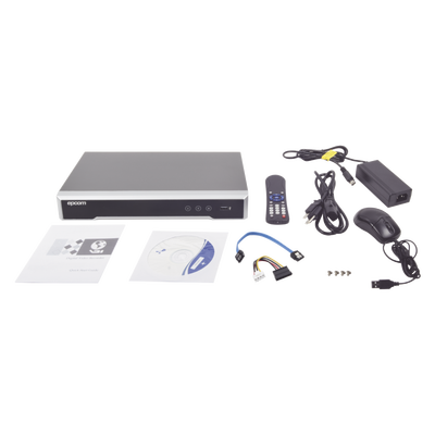 EPCOM - DVR 8 Canales 4K TurboHD (Con Firmware) / 8 Megapixel / 1 Bahía de Disco Duro / 4 Canales de Audio / 8 Entradas de alarma / Videoanálisis
