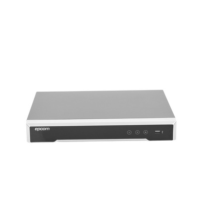 EPCOM - DVR 4 Canales TurboHD + 4 Canales IP/ 8 Megapixel/ Acusense/ Audio por coaxitron / 1 Bahía de Disco Duro /4 Entradas de Alarma / 1 Salida de Alarma / H.265+