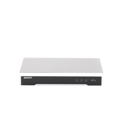 EPCOM PROFESSIONAL - DVR 4 Canales TurboHD + 4 Canales IP / 8 Megapixel (4K) / Acusense (Evita Falsas Alarmas) / Audio por Coaxitron / 1 Bahía de Disco Duro / 4 Entradas de Alarma / 1 Salida de Alarma / Detección de Rostros / H.265+