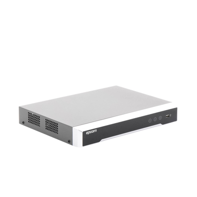 EPCOM PROFESSIONAL - DVR 4 Canales TurboHD + 4 Canales IP / 8 Megapixel (4K) / Acusense (Evita Falsas Alarmas) / Audio por Coaxitron / 1 Bahía de Disco Duro / 4 Entradas de Alarma / 1 Salida de Alarma / Detección de Rostros / H.265+
