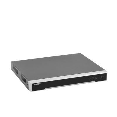 EPCOM - DVR  16 Canales 4K TURBOHD + 16 Canales IP / 8 Megapixel/ Audio por Coaxitron/ 2 Bahías de Disco Duro / 4 Canales de Audio / 16 Entradas de Alarma