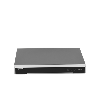 EPCOM - DVR  16 Canales 4K TURBOHD + 16 Canales IP / 8 Megapixel/ Audio por Coaxitron/ 2 Bahías de Disco Duro / 4 Canales de Audio / 16 Entradas de Alarma