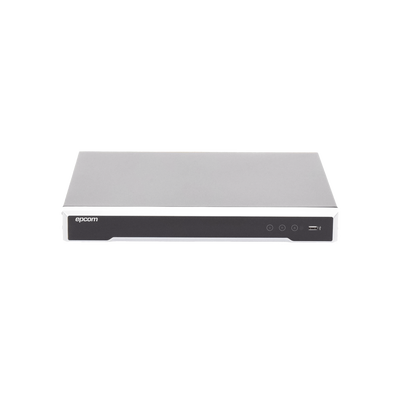 EPCOM PROFESSIONAL - (ACUSENSE / Evita Falsas Alarmas) DVR 4K / 16 Canales TURBOHD + 16 Canales IP / 2 Bahía de Disco Duro / Audio por Coaxitron / Salida de Vídeo en 4K