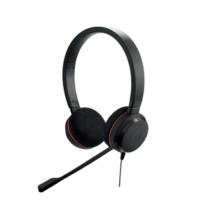 JABRA - Jabra Evolve 20 Duo con conexión USB, micrófono con cancelación de ruido de última generación, configuración Plug and Play, Certificación Microsoft Teams (4999-823-109)