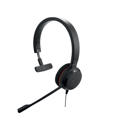 JABRA - Jabra Evolve 20 Mono con conexión USB, micrófono con cancelación de ruido de última generación, configuración Plug and Play, Certificación Microsoft Teams (4993-823-109)