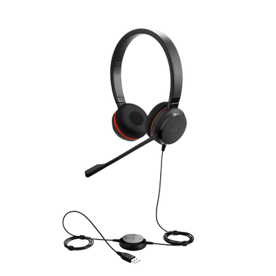 JABRA - Jabra Evolve 20SE STEREO con conexión USB, micrófono con cancelación de ruido de última generación, configuración Plug and Play, Certificación Microsoft Teams (4993-823-309)