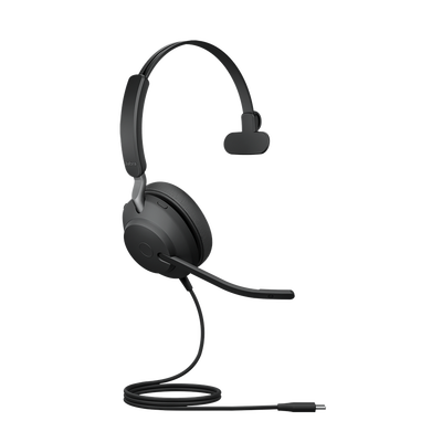 JABRA - Jabra Evolve 2 40, Auricular mono versión UC con aislamiento de ruido, conexión USB-C y indicador de ocupado (Busylight) (24089-889-899)