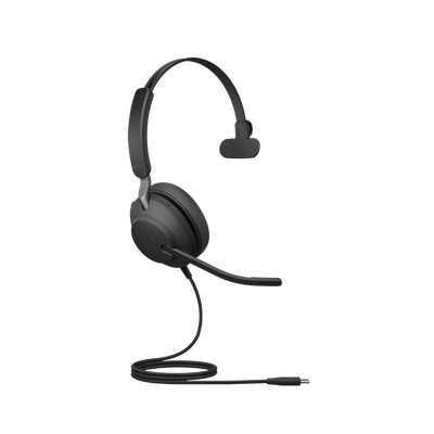 JABRA - Jabra Evolve 2 40, Auricular mono versión UC con aislamiento de ruido, conexión USB-C y indicador de ocupado (Busylight) (24089-889-899)