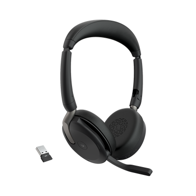 JABRA - Jabra Evolve2 65 Flex, Auricular stereo versión MS, dongle USB-A con cancelación de ruido (26699-999-999)