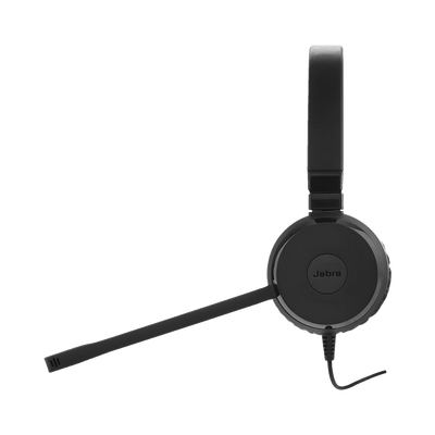 JABRA - Jabra Evolve 30 Duo con conexión USB / 3.5mm, micrófono con cancelación de ruido y controlador en el cable con botones e indicadores LED (5399-829-309)