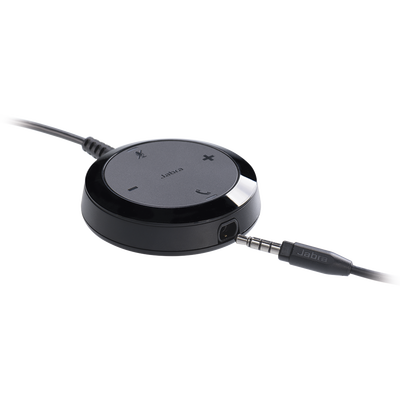 JABRA - Jabra Evolve 30 Duo con conexión USB / 3.5mm, micrófono con cancelación de ruido y controlador en el cable con botones e indicadores LED (5399-829-309)