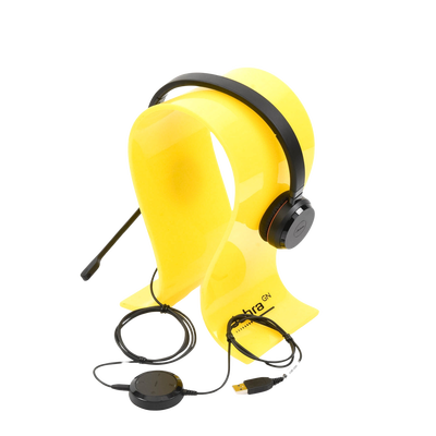 JABRA - Jabra Evolve 30 Duo con conexión USB / 3.5mm, micrófono con cancelación de ruido y controlador en el cable con botones e indicadores LED (5399-829-309)