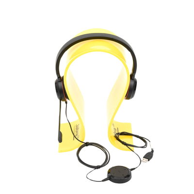 JABRA - Jabra Evolve 30 Duo con conexión USB / 3.5mm, micrófono con cancelación de ruido y controlador en el cable con botones e indicadores LED (5399-829-309)